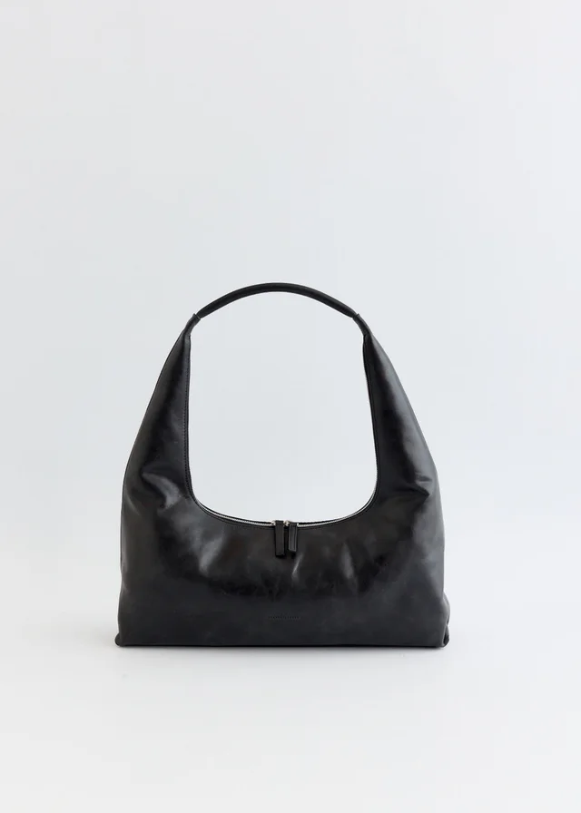 MARGESHERWOOD Hobo Large Bag in BLACK PULL-UP, image 1 of 1 from Incu