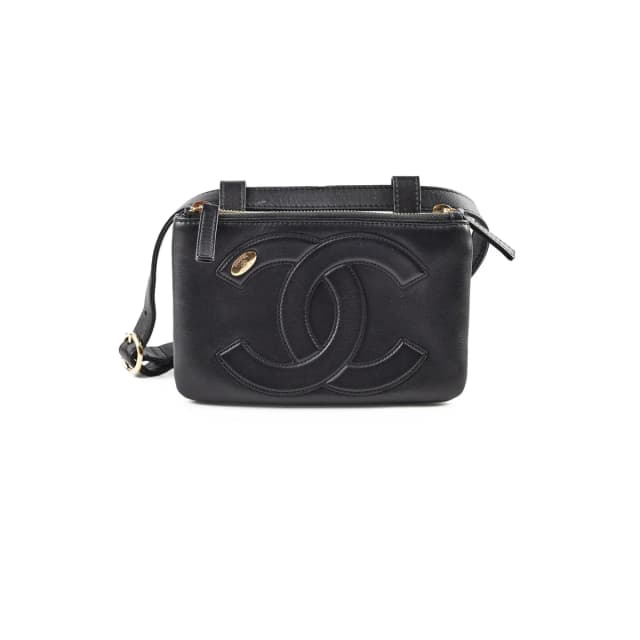 Chanel Mania Waist Belt Black in Black Lambskin from The Purse Affair, photo 1 of 1