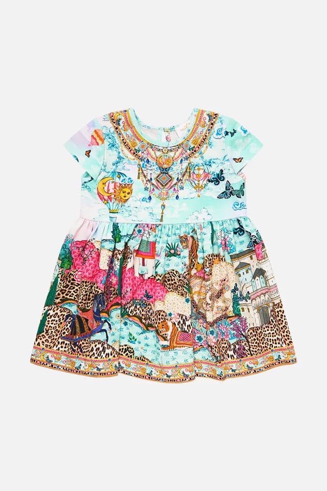 Camilla eBoutique BABIES TEE DRESS WITH GATHERED SKIRT MINIATURE MOMENTS, image 1 of 1 from CAMILLA