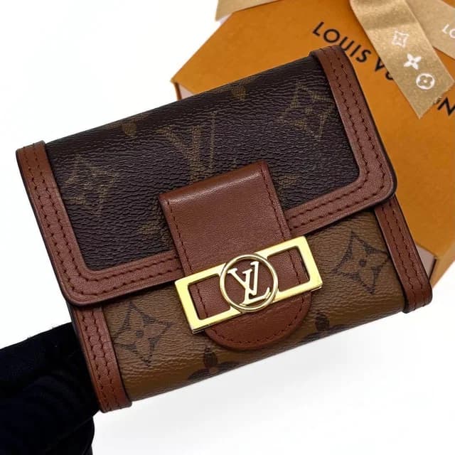 Louis Vuitton Monogram Reverse Portefeuille Dauphine Compact Wallet in Calfskin from The Reluxe, photo 1 of 1