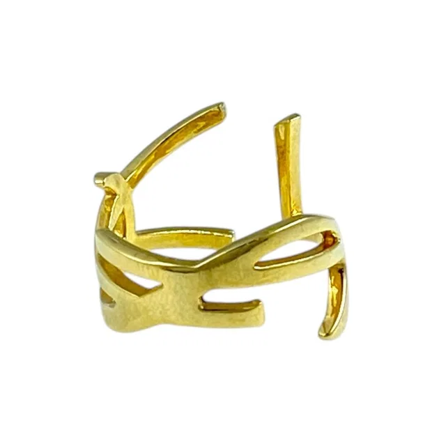 Opium Cassandra Twist Ring YSL Logo Metal Gold in Gold from The Reluxe, photo 1 of 1