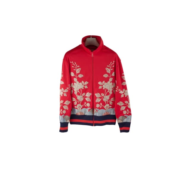 Gucci Floral Embroidery Track Jacket Red in Red from The Purse Affair, photo 1 of 1