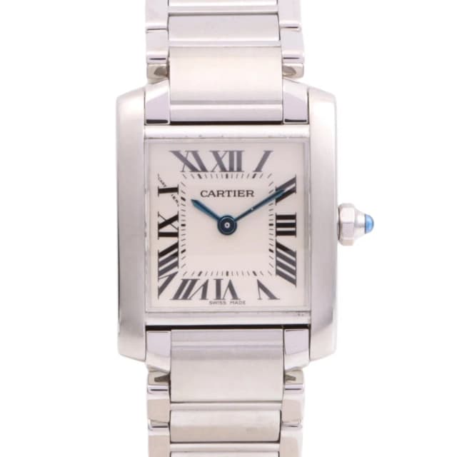 Cartier Tank Française SM W51008Q3 Quartz Ivory from VINTAGE QOO TOKYO, photo 1 of 1