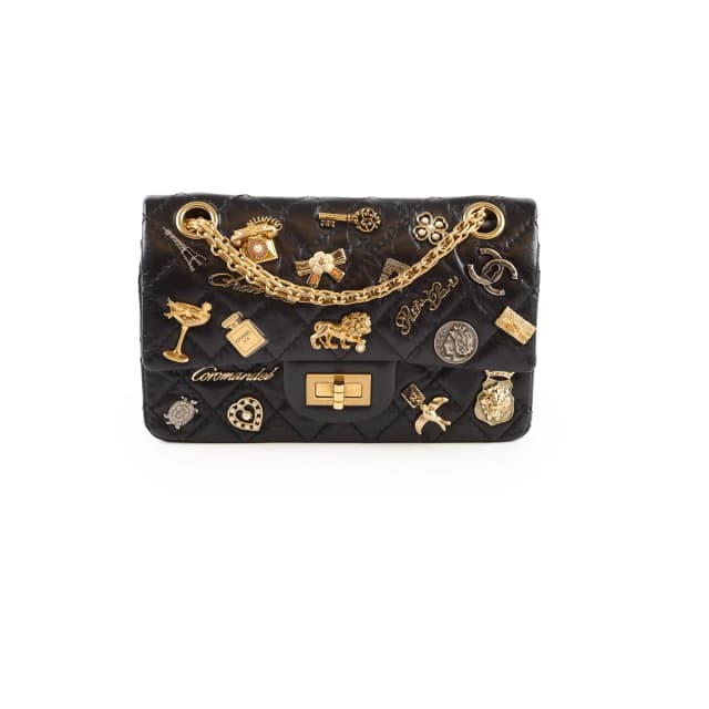 Chanel Mini Lucky Charm Reissue 2.55 Lambskin Black- 24 Series in Black Lambskin from The Purse Affair, photo 1 of 1