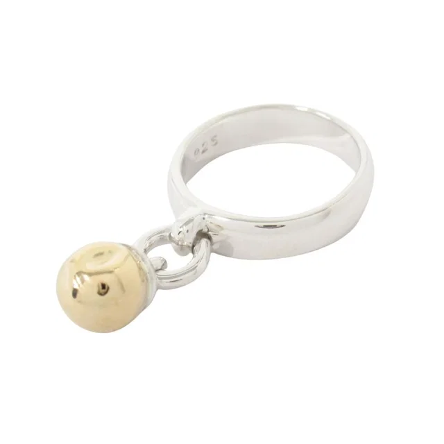 Tiffany & Co. 18K Yellow Gold Combination Door Knocker Ball Ring Silver in Yellow from The Reluxe, photo 1 of 1