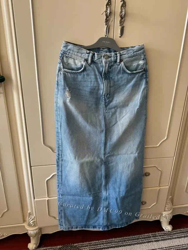 Acne Studios Light Blue Denim Long Skirt, Women's (Size 36) in blue Denim from Grailed, photo 1 of 1