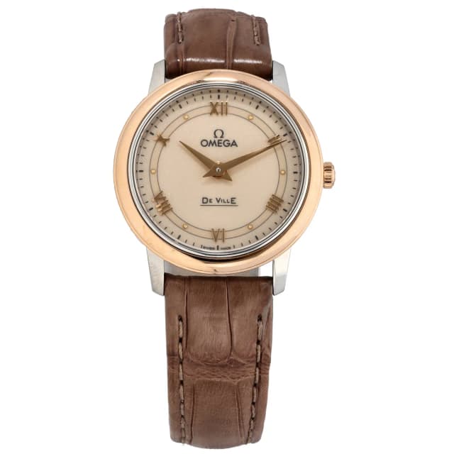Omega De Ville 424.23.27.60.09.001 27mm Bi-Colour Watch in Leather from H&T, photo 1 of 1