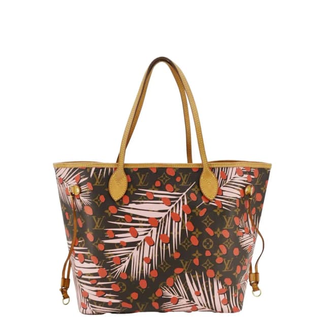 Louis Vuitton Neverfull MM Jungle Dots Palm Monogram Canvas Shoulder Bag Brown in Brown Coated canvas from Dallas Designer Handbags, photo 1 of 1