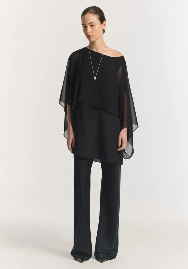 VIKTORIA & WOODS Sanctuary Silk Dress in BLACK, image 1 of 1 from Viktoria & Woods