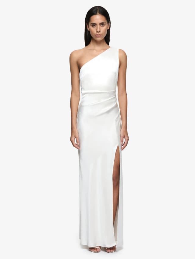 Bec&Bridge THE DREAMER ASYM DRESS - IVORY in White, image 1 of 1 from BEC + BRIDGE