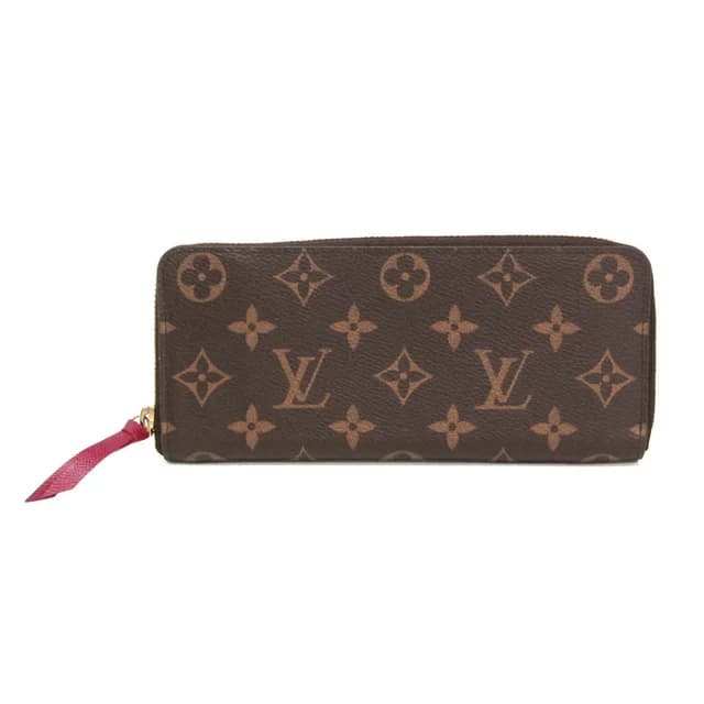 Louis Vuitton Clemence Wallet M60742 Women's Monogram Long Wallet (bi-fold) Brown,Fuchsia in Brown/Fuchsia Monogram from Elady, photo 1 of 1