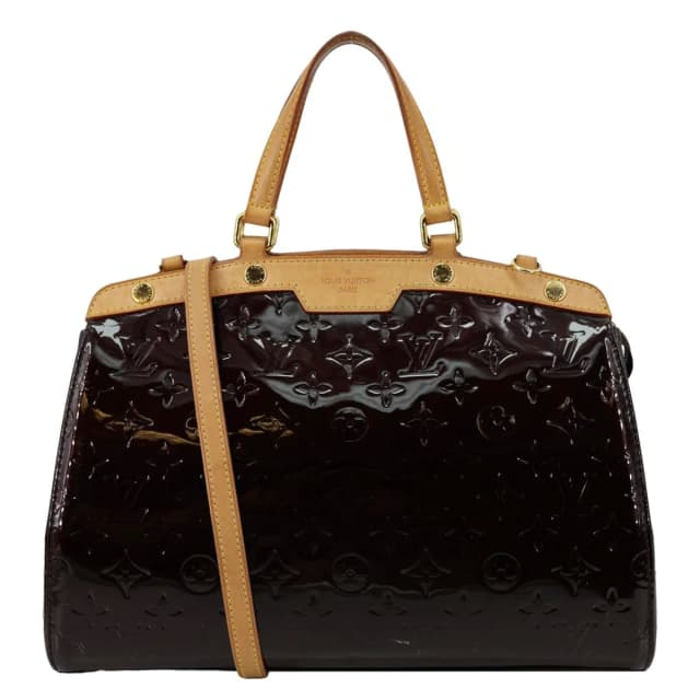 Louis Vuitton Brea MM Monogram Vernis Satchel Bag Amarante in Patent leather from Dallas Designer Handbags, photo 1 of 1