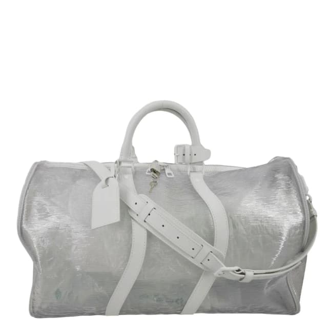 Louis Vuitton Wavy Keepall 50 Bandouliere Transparent Epi PVC Travel Bag White in White Leather from Dallas Designer Handbags, photo 1 of 1