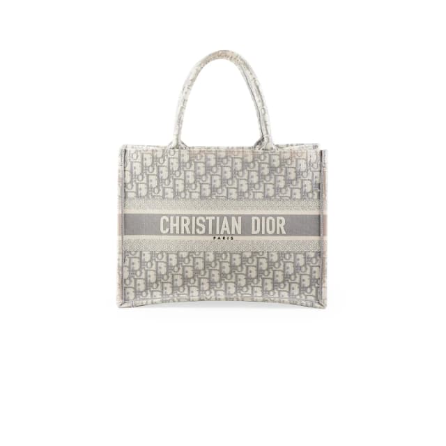 Dior Medium Book Tote Oblique Grey in Grey Canvas from The Purse Affair, photo 1 of 1