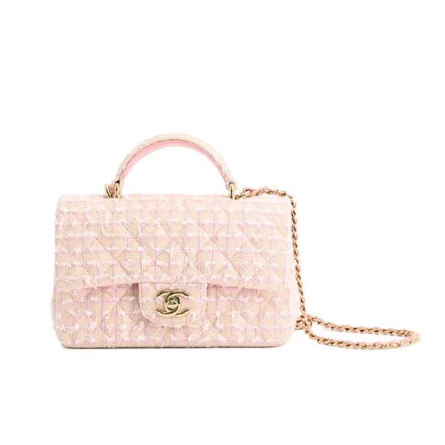 Chanel Shoulder Bag Top Handle Mini Flap in Tweed from The Reluxe, photo 1 of 1