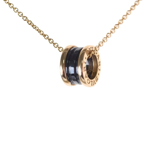 Bvlgari B. Zero1 Onyx Rose Gold Ceramic Necklace in Pink Ceramic from The Purse Affair, photo 1 of 1