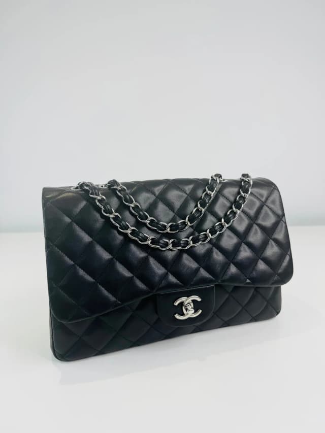 Chanel Quilted Lambskin Jumbo Single Flap Bag in Lambskin from Edit Second Hand, photo 1 of 1