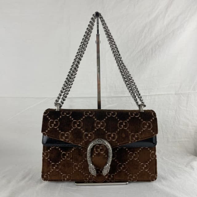 Gucci Brown Velvet Small Dionysus Bag in Brown GG Velvet, Velvet from Reowned, photo 1 of 1