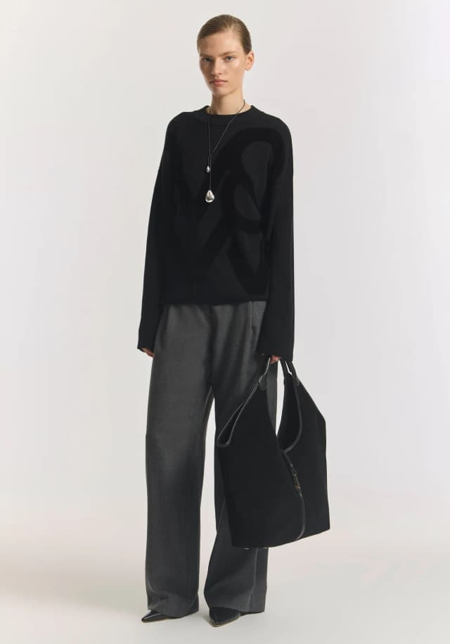 VIKTORIA & WOODS Goodyear Knit in BLACK, image 1 of 1 from Viktoria & Woods