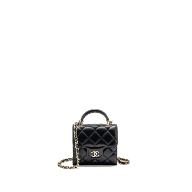 Chanel Top Handle Mini Flap Bag in Black Lambskin from EMIER, photo 1 of 1