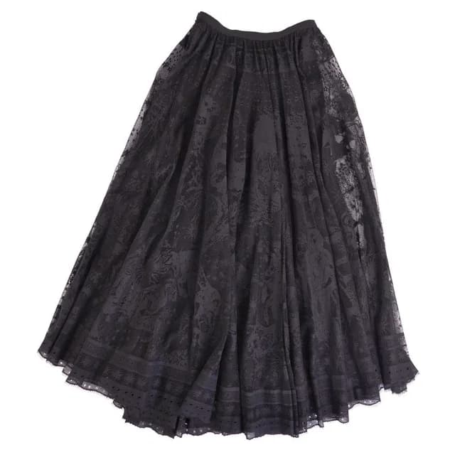 Dior Skirt Black in Black Silk from The Reluxe, photo 1 of 1