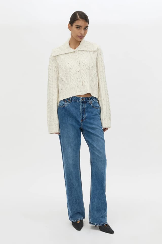 C&M CAMILLA AND MARC SALE Oria Knit Cardigan in marble, image 1 of 1 from Camilla and Marc