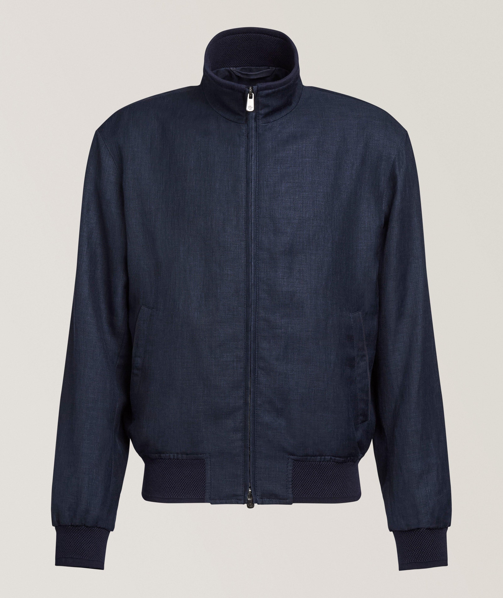 Ralph Lauren Purple Label Felton Linen-Blend Bomber in Blue Linen & Linen Blends, image 1 of 1 from Harry Rosen