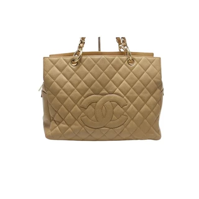 Chanel Quilted Jumbo CC Logo Grand Shopping Tote Bag GST GD Chain in Caviar leather from The Reluxe, photo 1 of 1