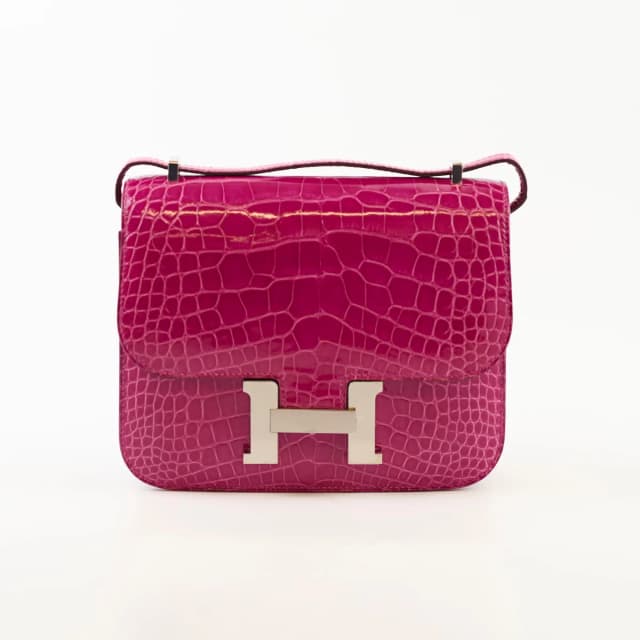 Hermès Constance 18 Alligator Mississippiensis Rose Sheherazade - Z Stamp in Pink Crocodile from The Purse Affair, photo 1 of 1