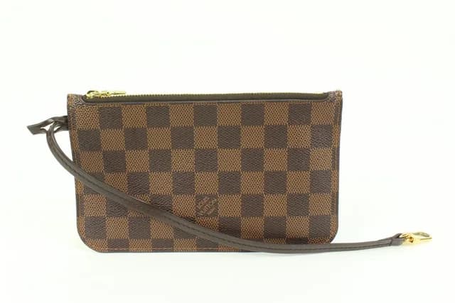 Louis Vuitton Damier Ebene Neverfull Pochette PM Wristlet Pouch in Brown Canvas from Bagriculture, photo 1 of 1