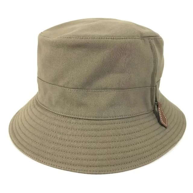 Hermès Hat Zip Up Cotton Khaki in Green from The Reluxe, photo 1 of 1