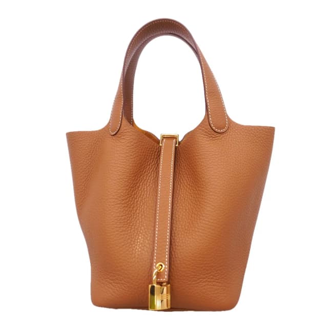 Hermès Handbag Picotin Lock PM Taurillon Clemence Gold in Gold Clemence leather from The Reluxe, photo 1 of 1