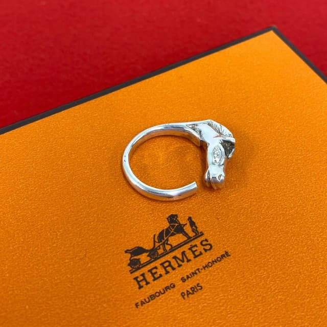 Hermès Vintage Cheval Hose Ring 925 Sterling Silver in Silver from The Reluxe, photo 1 of 1