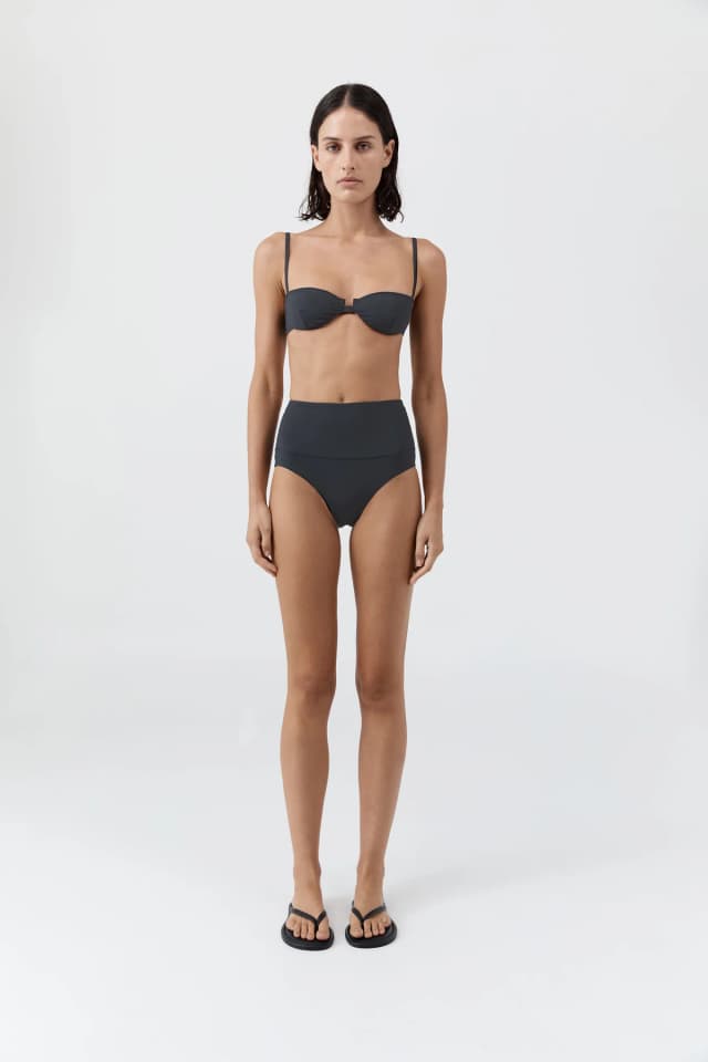 St Agni High Waisted Briefs - Graphite, image 1 of 1 from St. Agni