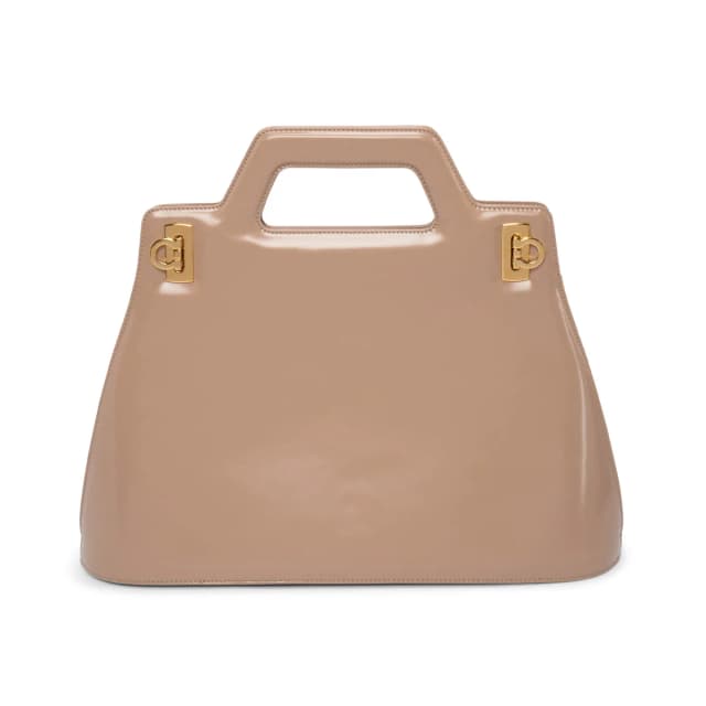 Ferragamo Hi-Shine Wanda Top Handle Bag in Beige from Blue Spinach, photo 1 of 1