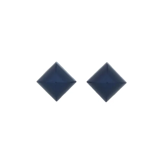Hermès Medor Reversible Metal Navy Gold Earrings in Navy from The Reluxe, photo 1 of 1