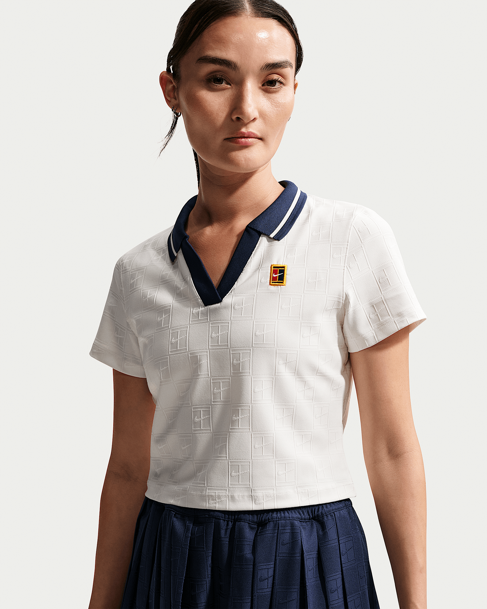 Nike NikeCourt Court Collection in Sail/Midnight Navy, image 1 of 1 from Nike