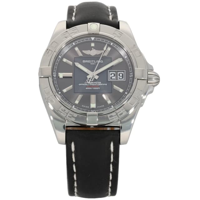 Breitling Galactic A49350 41mm Stainless Steel Watch in Leather from H&T, photo 1 of 1