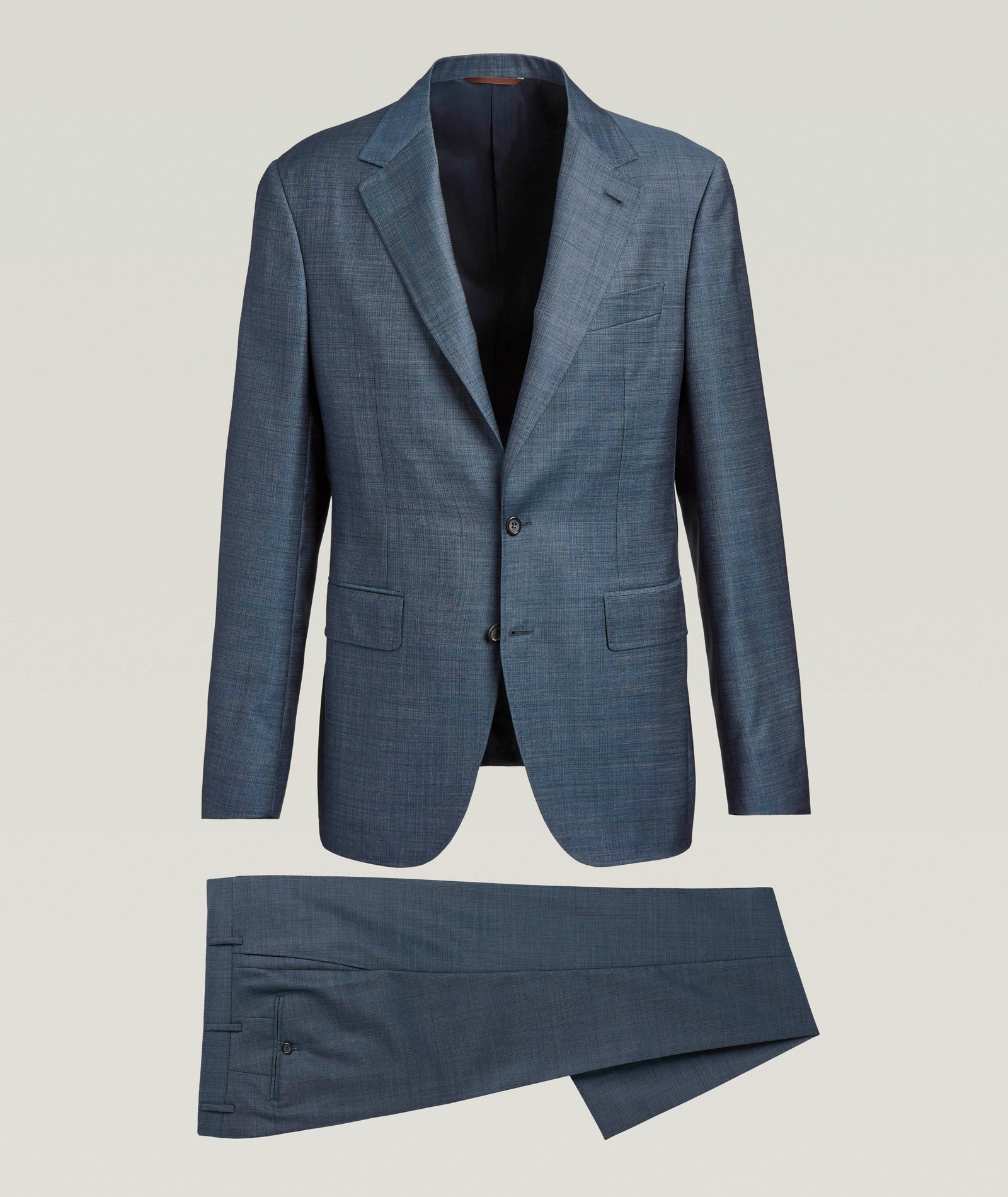 Canali Kei Wide Check Wool Suit in Blue Wool & Wool Blends, image 1 of 1 from Harry Rosen