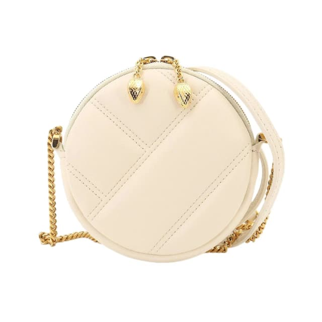 Bvlgari Serpenti Cabochon Mini Shoulder Bag Leather White in White Leather from The Reluxe, photo 1 of 1