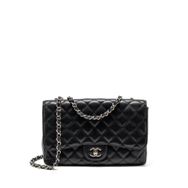 Chanel Jumbo Classic Single Flap Bag Caviar Black SHW in Black Caviar leather from EMIER, photo 1 of 1