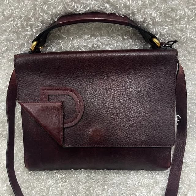 Delvaux Leather Shoulder Bag / Purse / Hand Bag in red|brown Leather from Poshmark, photo 1 of 1