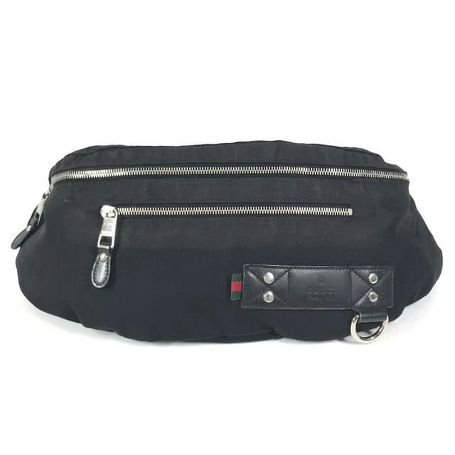 Gucci Belt Bag Logo Sherry Line Nylon Black in Black Nylon from The Reluxe, photo 1 of 1
