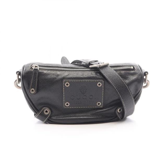 Gucci Shoulder Bag Crest Black Leather in Black Leather from The Reluxe, photo 1 of 1