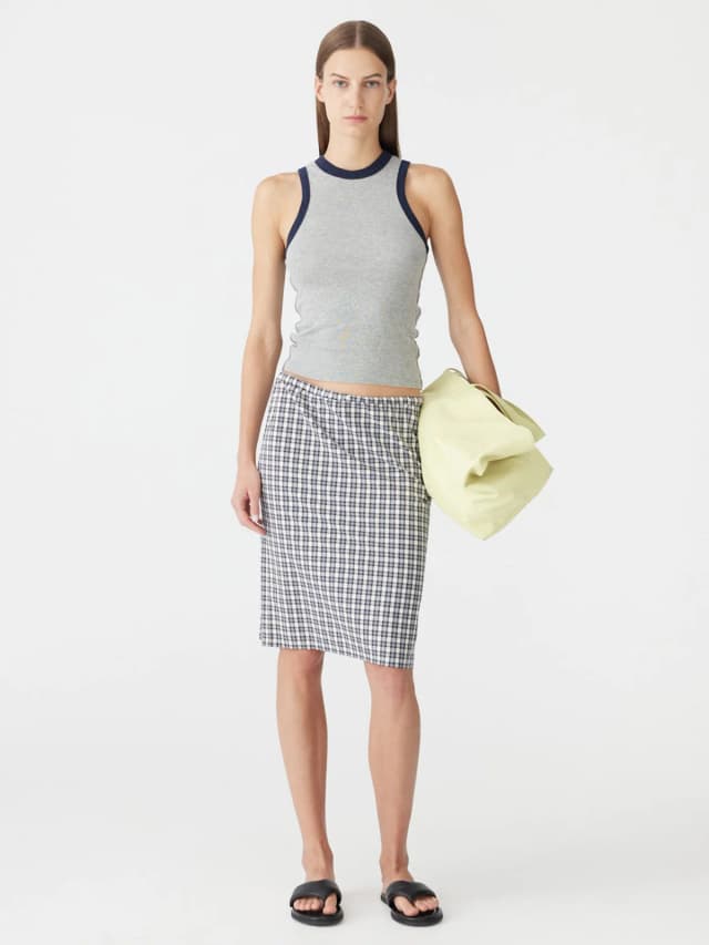 Bassike Contrast Seam Detail Tank, image 1 of 1 from bassike