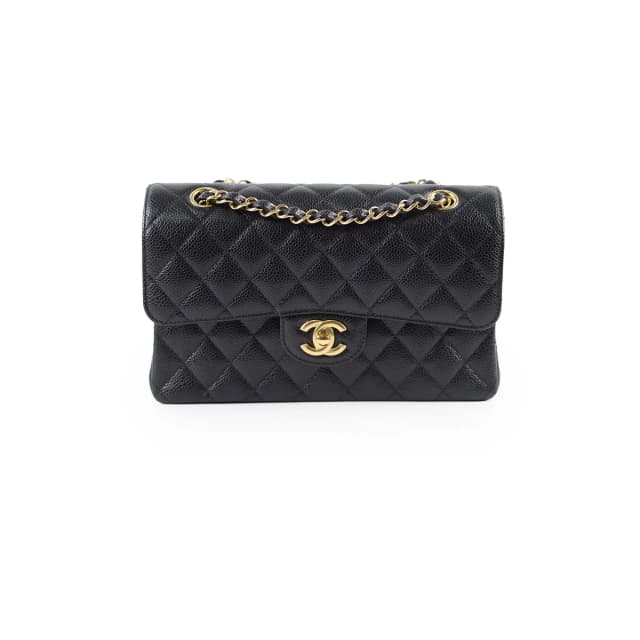 Chanel Small Classic Flap Caviar Black (Microchipped) in Black Caviar leather from The Purse Affair, photo 1 of 1