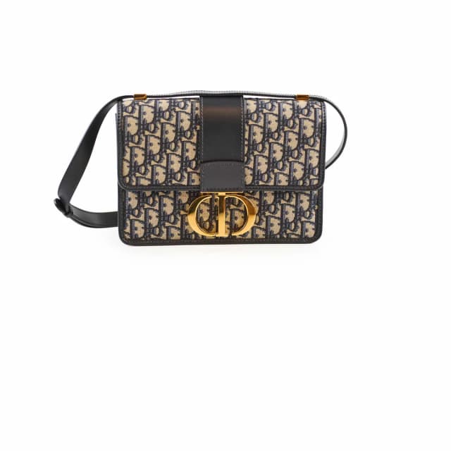 Dior Medium 30 Montaigne Navy Oblique in Navy Canvas from The Purse Affair, photo 1 of 1