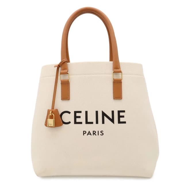 Celine Horizontal Cabas Print Tote Bag Canvas Leather Natural in Beige Canvas from The Reluxe, photo 1 of 1