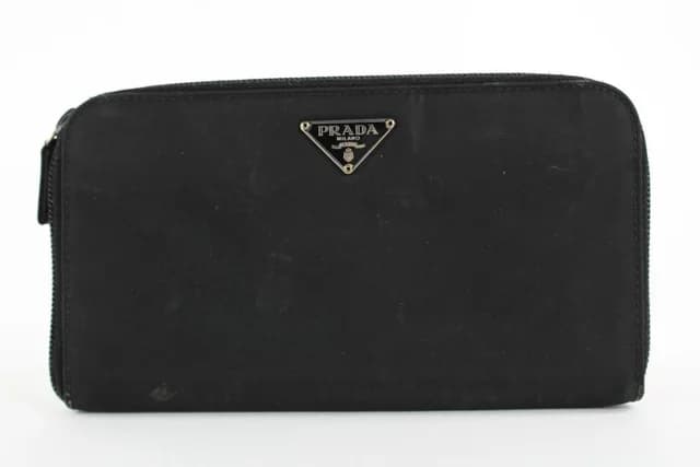 Prada Black Tessuto Nylon Zip Around Continental Wallet Zippy in Black Nylon from Bagriculture, photo 1 of 1