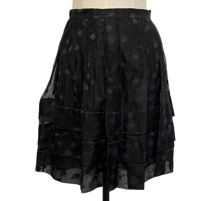 Dior Galiano Era Dot Pattern Sheer Mini Skirt 38 Black in Black from The Reluxe, photo 1 of 1